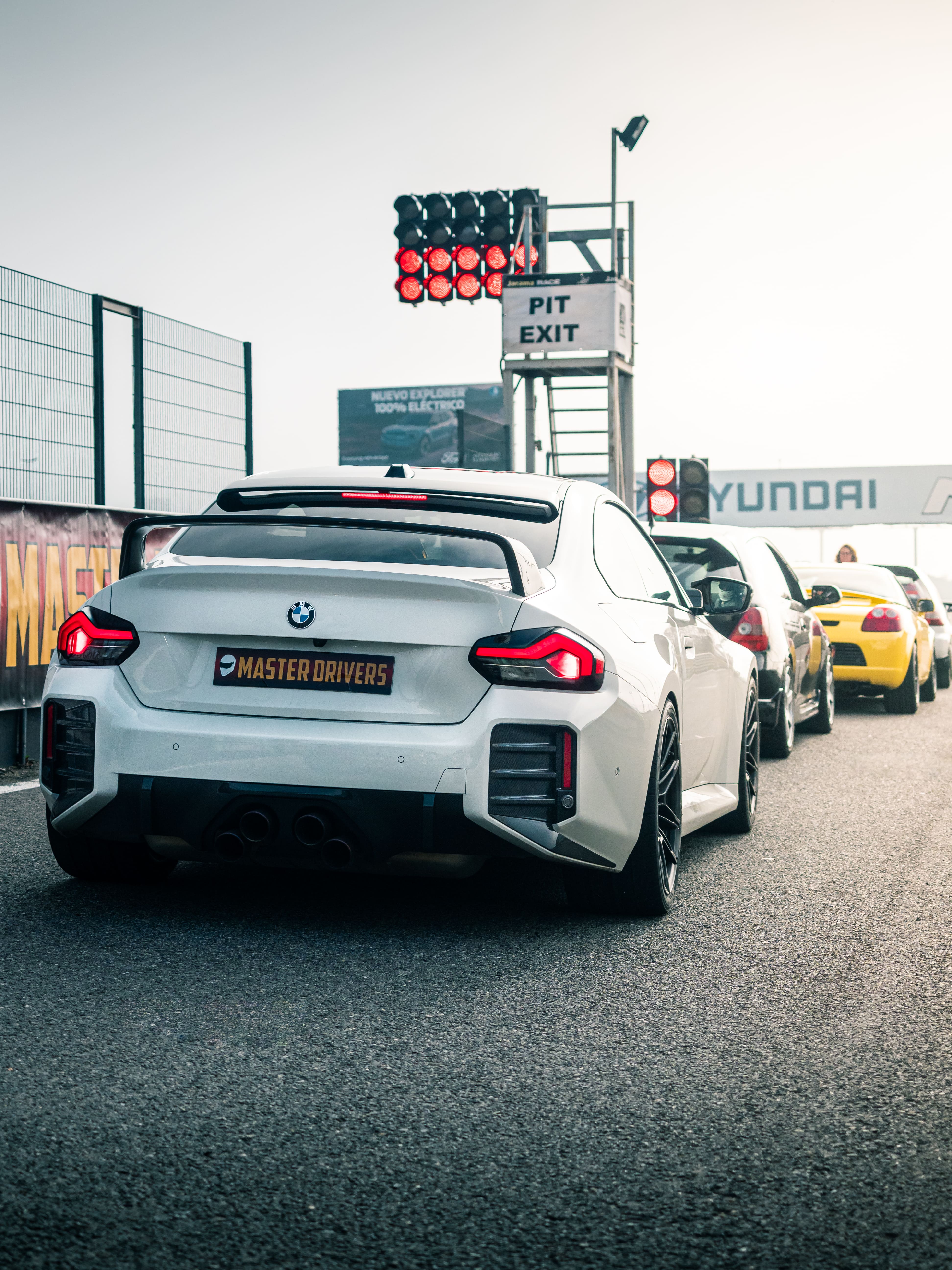 Cars about to race